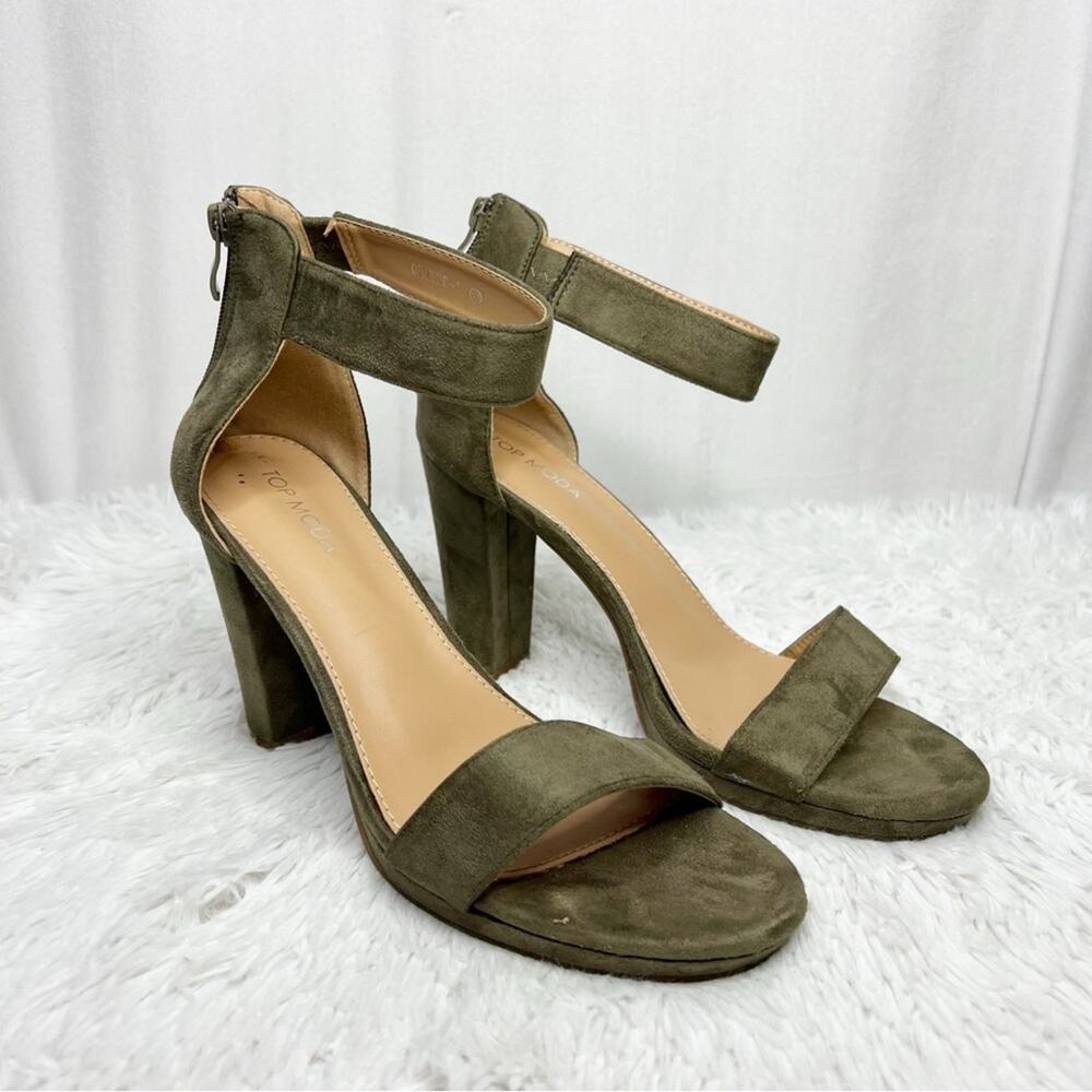 TOP Moda Olive Green Heels
